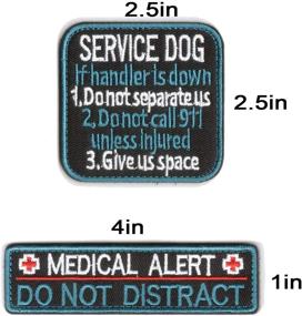 img 1 attached to 🐾 WZT 6Pcs Invisible Disabilities Awareness Patches for Service Dogs | Empowering Handlers, Medical Alerts | Partnered for Life | No Distractions