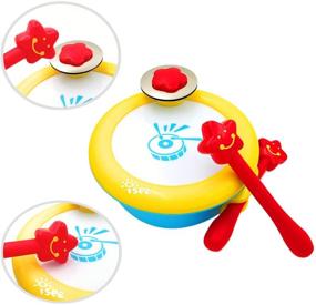img 2 attached to 🎶 ISEE Toddler Toys: Baby Musical Toys for 2 Year Old Girls, Educational Toys for Girls Age 2, Kids Drum Set Baby Boy Toys Development, Take Along Tunes for Kid Learning