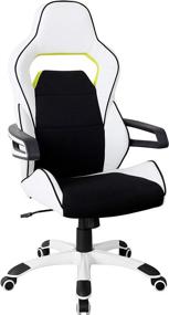 img 3 attached to 🪑 Premium White Techni Mobili Executive Ergonomic Racing Style Chair for Home & Office - Ultimate Comfort and Style