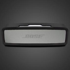 img 3 attached to 🔒 Водонепроницаемый силиконовый мягкий чехол для колонки Bose SoundLink Mini 1 и 2 - гелевый защитный чехол, чехол для переноски в путешествии (черный)