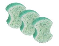 🧽 spongeables pediscrub foot buffer - exfoliating soap sponge with peppermint and tea tree oil | 20+ washes, mint scent | green | 3 count logo