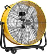 🌪️ vivosun 24” heavy-duty industrial tilt drum fan - best high-velocity floor standing fan for basement, warehouse, factory - 3-speed air circulation - etl certified логотип