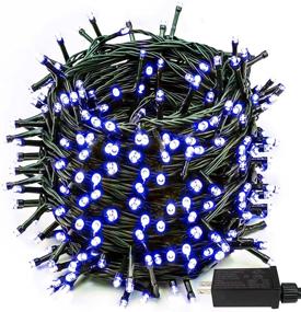 img 4 attached to 🎄 Extra-Long 82FT Blue LED Christmas String Lights for Outdoor/Indoor Use - Extendable & Energy Efficient, Green Wire Plug in Lights for Christmas Tree, Bedroom, Party, Garden, Patio