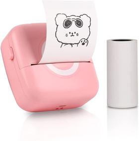 img 4 attached to 🖨️ WMLBK Portable Mini Bluetooth Printer for iPhone, Pocket Instant Photo Printer for Home Use with 1 Roll Non-Stick Thermal Paper, Compatible with Android and iOS (Pink)