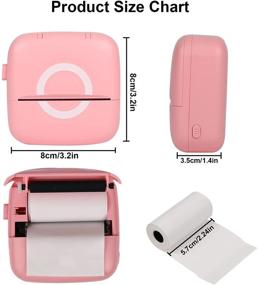 img 1 attached to 🖨️ WMLBK Portable Mini Bluetooth Printer for iPhone, Pocket Instant Photo Printer for Home Use with 1 Roll Non-Stick Thermal Paper, Compatible with Android and iOS (Pink)