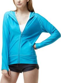 img 4 attached to TM FSZ02 MNT_Small Womens Hoodie Rashguard Swimsuit Women's Clothing in Swimsuits & Cover Ups