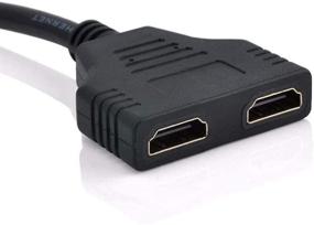 img 1 attached to 🔌 Кабель-адаптер с разветвлением HDMI Male на два HDMI Female для HDTV HD, LED, LCD, телевизора - Поддерживает одновременное подключение к двум телевизорам