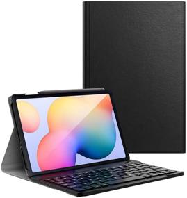 img 4 attached to 🔲 Dadanism Keyboard Case for Samsung Galaxy Tab S6 Lite 10.4'' 2020 - Black: Ultra-Thin Stand Cover with Detachable Wireless Bluetooth Keyboard