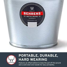 img 1 attached to 🪣 Behrens 1205GS Galvanized Steel Utility Pail, 5 Quart | Silver | Sturdy and Versatile