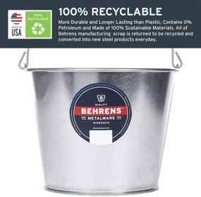 img 3 attached to 🪣 Behrens 1205GS Galvanized Steel Utility Pail, 5 Quart | Silver | Sturdy and Versatile