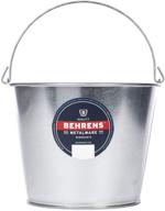 🪣 behrens 1205gs galvanized steel utility pail, 5 quart | silver | sturdy and versatile логотип