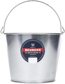 img 4 attached to 🪣 Behrens 1205GS Galvanized Steel Utility Pail, 5 Quart | Silver | Sturdy and Versatile