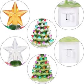 img 1 attached to Joiedomi 2 Packs Ceramic Christmas Tree Night Light - Nostalgic Indoor Decorative Bathroom Decoration - Enhancing SEO