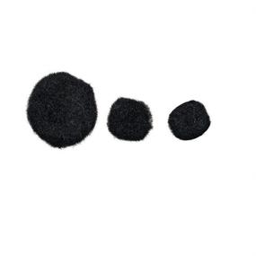 img 2 attached to 🖤 Colorations Super Fluffy Black Acrylic Pom Poms, Set of 100, 3 Sizes, Resealable Bag, for Kids, Arts & Crafts, DIY Projects, Hobby Supplies, Creative Craft Materials, Quality - POMBK