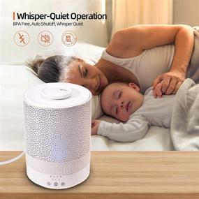 img 1 attached to 💧 OmOminilight Metal Humidifiers: Powerful 2.5L Cool Mist Diffusers for Bedroom, Home, and Office with Adjustable Mist Output, 7 Colour Lights, Auto Shut Off - White Beauty!