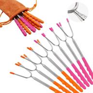 🔥 bbqstyle marshmallow roasting sticks: premium set of 8 pack, 45'' extendable forks for hot dog & smores - safe & healthy cookware for camping, bonfire, campfire logo