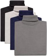 🧣 stylish unisex turtleneck dickies: white men's scarves with a modern twist logo