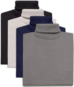 img 4 attached to 🧣 Stylish Unisex Turtleneck Dickies: White Men's Scarves with a Modern Twist