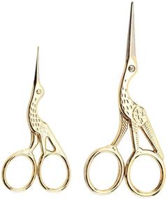 img 4 attached to 🧵 Acronde Vintage Stork Sewing Scissors: 2PCS Stainless Steel Tailor Scissors for Embroidery, Craft, and Everyday Use