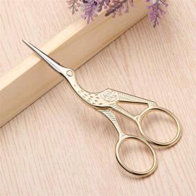 img 3 attached to 🧵 Acronde Vintage Stork Sewing Scissors: 2PCS Stainless Steel Tailor Scissors for Embroidery, Craft, and Everyday Use