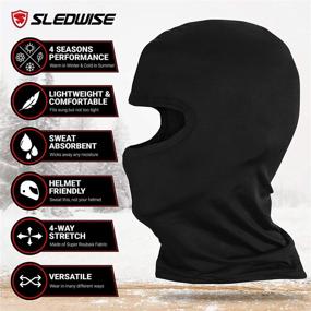 img 1 attached to Silk Balaclava Face Mask 🏍️ Men: Ultimate Helmet-Ready Windproof Motorcycle Riding Facemask!