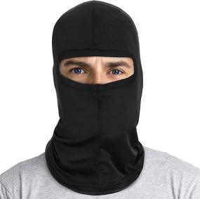 img 4 attached to Silk Balaclava Face Mask 🏍️ Men: Ultimate Helmet-Ready Windproof Motorcycle Riding Facemask!