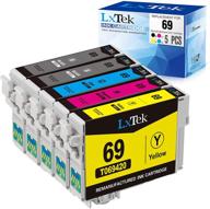 🖨️ lxtek remanufactured ink cartridge set for epson 69: compatible with stylus cx6000, cx8400, nx400, nx410, nx415, nx515, workforce 600, 610, 615, 1100 printers - includes 2 black, 1 cyan, 1 magenta, 1 yellow cartridges logo