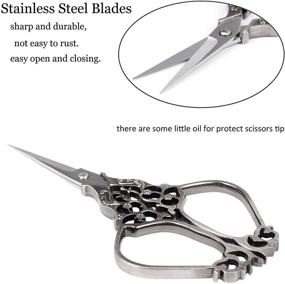 img 2 attached to 🧵 BIHRTC 4.5 Inch Embroidery Scissors: Small Sewing Cross Stitch Stainless Steel Shears for Crafting, Needlework, Threading & DIY Tool