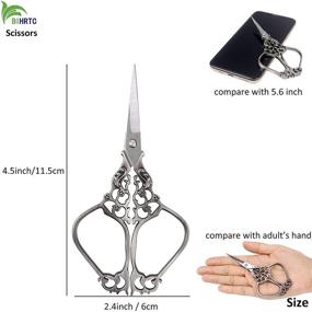 img 3 attached to 🧵 BIHRTC 4.5 Inch Embroidery Scissors: Small Sewing Cross Stitch Stainless Steel Shears for Crafting, Needlework, Threading & DIY Tool