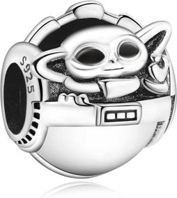 img 3 attached to 👶 Annmors Baby Yoda Charm Jewelry: 925 Sterling Silver Women's Beads Gifts for Bracelets & Necklaces