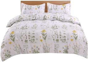img 3 attached to YMY Lightweight Microfiber Floral Printed Bedding Duvet Cover Set