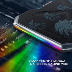 img 2 attached to 🔥 Efficient Laptop Cooling Pad with 6 Silent Fans and RGB Lights – Perfect for 17.3” Gaming Laptops