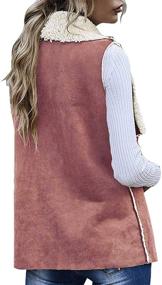 img 3 attached to 🧥 Gafeng Women's Sleeveless Shearling Outerwear Cardigan - Coats, Jackets & Vests
