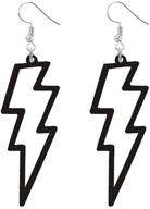 ⚡️ jeni-sely acrylic lightning bolt dangle earrings with hollow design logo