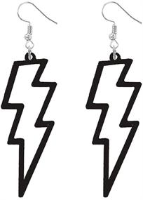 img 1 attached to ⚡️ Jeni-Sely Acrylic Lightning Bolt Dangle Earrings with Hollow Design