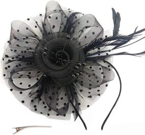 img 3 attached to 👒 Vintage Derby Headband for Women - Fascinator Women's Accessories in Special Occasion Accessories