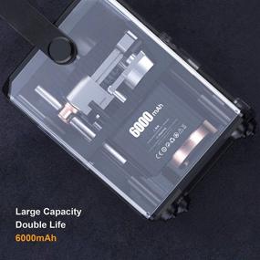 img 1 attached to 🎁 Подарок на День отца: Портативный автомобильный насос для шин 6000 mAh DC 12V, аккумуляторный насос для накачивания шин с LED-подсветкой и цифровым насосом для автомобильных шин и велосипеда