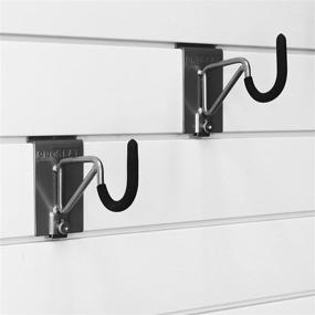 img 2 attached to 🚲 Proslat PVC Slatwall Super Duty/Bike Hooks – 2-Pack, Silver (Locking) – Effortless Storage Solution!