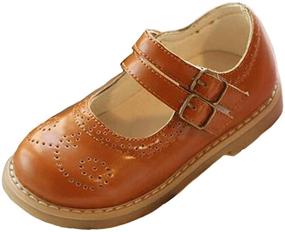 img 4 attached to PPXID Toddler Little Brogues Shoes Black Girls' Shoes for Flats