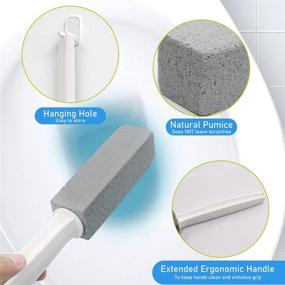 img 1 attached to 🚽 Pumice Toilet Bowl Cleaning Stone with Extra Long Handle - Coideal 3 Pack: Ultimate Cleaning Tool for BBQ Grills, Tiles, Tile Grout, and Swimming Pools (Gray)