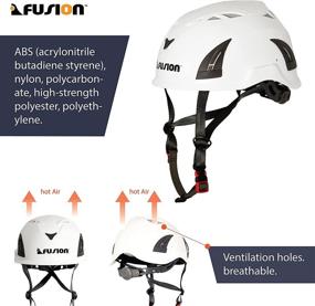 img 3 attached to 🧗 Fusion Climb Meka II Climbing Bungee Zipline Mountain Safety Helmet - White Construction Protection