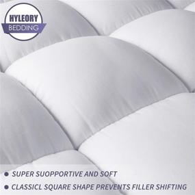 img 2 attached to Highest Comfort Level: King Mattress Topper - 2” Extra Thick Quilted Pillowtop with Deep Pocket. Enjoy Supreme Softness and Optimal Support!