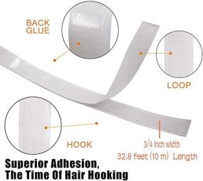 img 3 attached to 🔁 Versatile 3/4 inch Self Adhesive Hook and Loop Tape for Picture and Tool Hanging - by FILAN (White, 3/4 Inch)