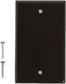 img 3 attached to Leviton 85014 1-Gang No Device Blank Wallplate, Standard Size, Thermoset, Box Mount, Brown - Sleek and Versatile Cover Plate for Seamless Wall Integration