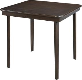 img 3 attached to 🍽️ Stakmore Straight Edge Indoor Folding Table: Premium Espresso Finish by Meco Industries