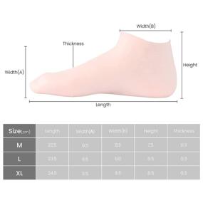 img 3 attached to 🧦 RMISODO 2 Pairs Silicone Gel Moisturizing Socks – Effective Foot Care Tool for Dry Cracked Skin