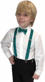 img 1 attached to 👔 Стильный набор подтяжек и галстука Stylish Spencer J's для мальчиков в стиле "крест назад" - Широкий выбор ярких цветов