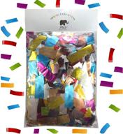 🎉 большой металлический конфетти - мега легкомысленная дуговая фольга конфетти в мешке (300 г, более 7 500 штук) от jpaco - идеально для нового года, вечеринок, дней рождения, фотосессий, предложений и свадеб. логотип