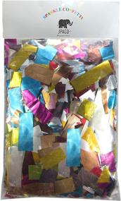 img 1 attached to 🎉 LARGE Metallic Confetti – Jumbo Mylar Rainbow Foil Confetti Bag (300g, Over 7,500 Pieces) by JPACO – Ideal for New Year's, Surprise Parties, Birthdays, Photoshoots, Engagements & Weddings