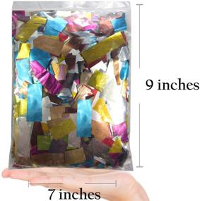 img 3 attached to 🎉 LARGE Metallic Confetti – Jumbo Mylar Rainbow Foil Confetti Bag (300g, Over 7,500 Pieces) by JPACO – Ideal for New Year's, Surprise Parties, Birthdays, Photoshoots, Engagements & Weddings